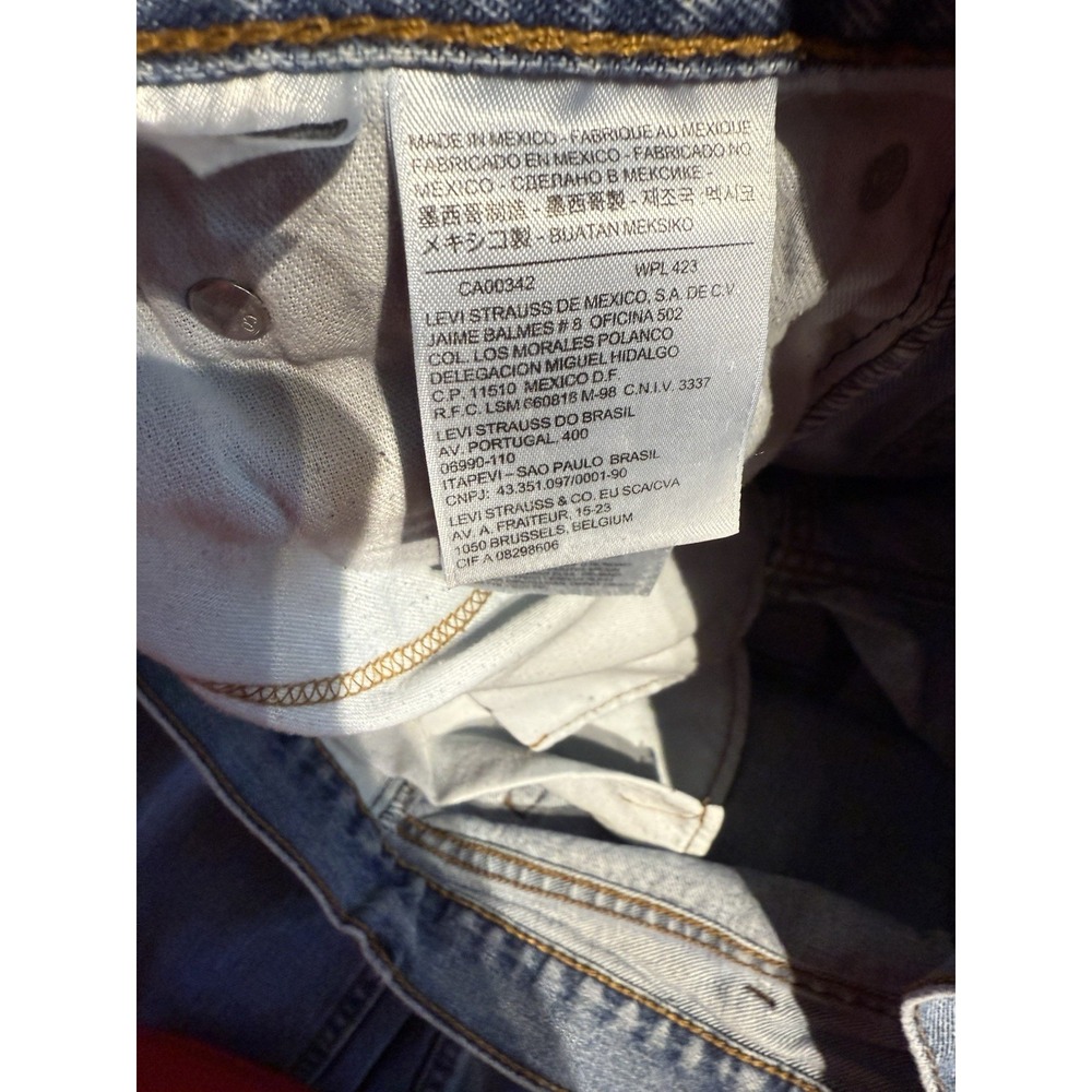 Levi's 505 Jeans Mens 40x29 Blue Denim Straight Regular‎ Grunge Retro American - Picture 6 of 12